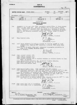 USS DORAN > War Diary, 10/1-31/43