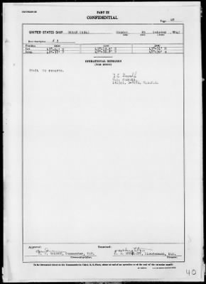 USS DORAN > War Diary, 10/1-31/43