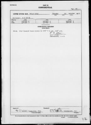 USS DORAN > War Diary, 10/1-31/43