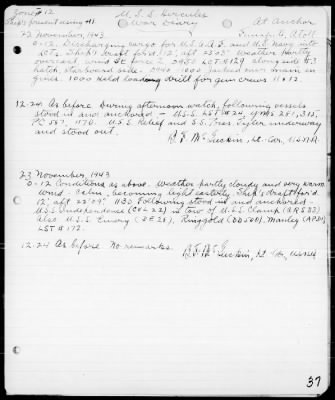 Thumbnail for USS HERCULES > War Diary, 10/1/43 to 11/30/43