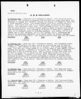 USS HALLIGAN > War Diary, 2/1-29/44