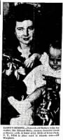 Thumbnail for Mrs Evelyn Vandenberg Micka with 10 Month old Barbara at Christening of the USS Micka