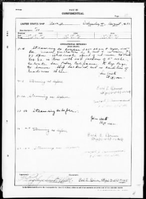 USS NAVAJO > War Diary, 8/1-31/1943