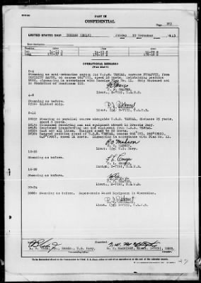 USS BREESE > War Diary, 11/1-30/43