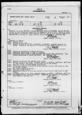 USS BREESE > War Diary, 11/1-30/43