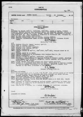 USS BREESE > War Diary, 11/1-30/43