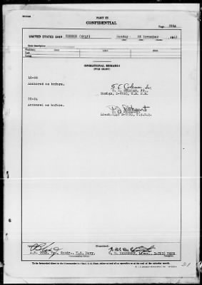 USS BREESE > War Diary, 11/1-30/43