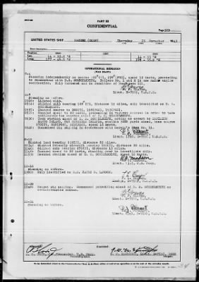 USS BREESE > War Diary, 11/1-30/43