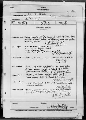 Thumbnail for USS SC-1044 > War Diary, 10/1/43 to 11/30/43