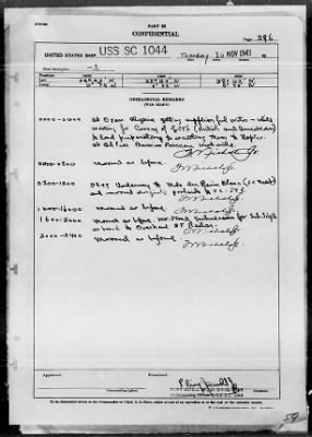 Thumbnail for USS SC-1044 > War Diary, 10/1/43 to 11/30/43