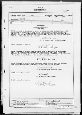 USS UTE > War Diary, 11/1-30/43