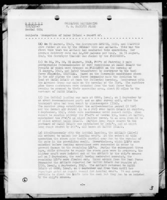 Thumbnail for COMTASKFOR 11 > Act Rep, Occupation of Baker Is, 9/1/43