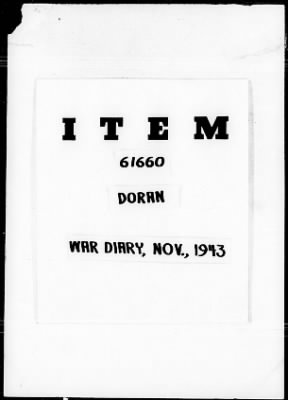 USS DORAN > War Diary, 11/1-30/43