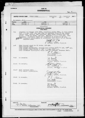 USS DORAN > War Diary, 11/1-30/43