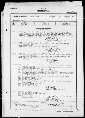 USS DORAN > War Diary, 11/1-30/43