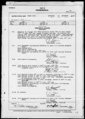 USS DORAN > War Diary, 11/1-30/43