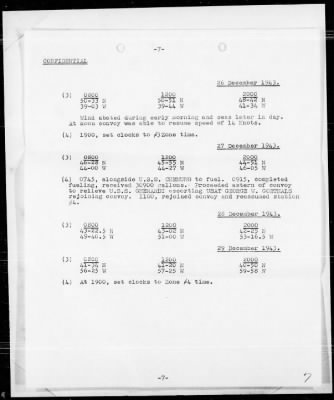 USS DORAN > War Diary, 12/1-31/43