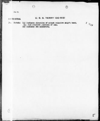 Thumbnail for USS TERRY > Act Rep, South Pacific Area, 12/3/43