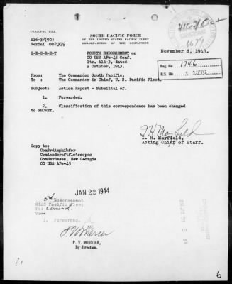 Thumbnail for USS APC-45 > AA Action Report, 10/8/43, off Bougainville