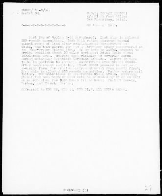 Thumbnail for COMDESRON 22 > Act Rep, Bombardment NE Bougainville, 1/19/44 and Empress Augusta Bay Area, 1/20/44