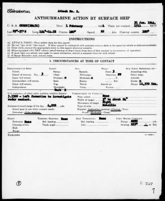 Thumbnail for USS GUEST > A/S Act Rep, 2/1/44, Green Is, Solomons