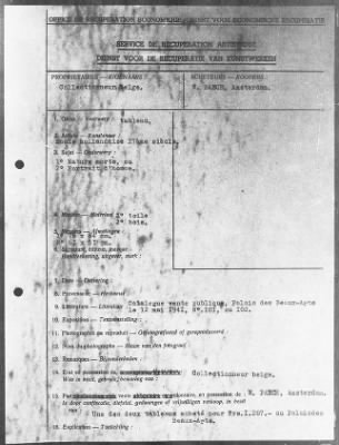 Thumbnail for Restitution Files of MFAA Section - Munich, Central Collecting Point > From: Folder 182, Claims–Belgium To: Folder 185, Claims–Belgium