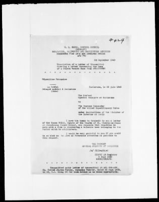 Thumbnail for Restitution Files of MFAA Section - Berlin, 1956 > Claims-France, F422-F193a