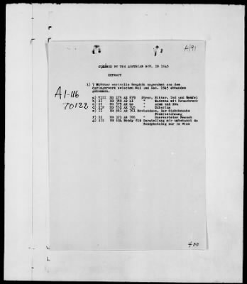 Thumbnail for Restitution Files of MFAA Section - Berlin, 1956 > Claims-Argentina, Austria, Belgium, and Czechoslovakia