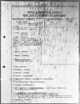 Thumbnail for Restitution Files of MFAA Section - Munich, Central Collecting Point > From: Folder 182, Claims–Belgium To: Folder 185, Claims–Belgium