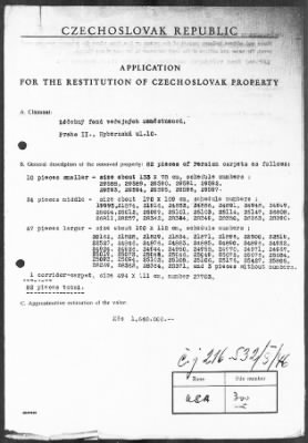 Thumbnail for Restitution Files of MFAA Section - Munich, Central Collecting Point > From: Folder 188, Claims–Czechoslovakia To: Folder 190, Claims–France