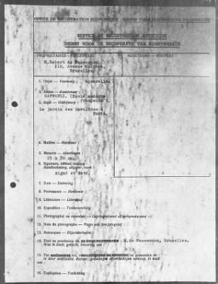 Thumbnail for Restitution Files of MFAA Section - Munich, Central Collecting Point > From: Folder 182, Claims–Belgium To: Folder 185, Claims–Belgium