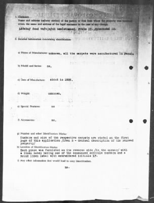 Thumbnail for Restitution Files of MFAA Section - Munich, Central Collecting Point > From: Folder 188, Claims–Czechoslovakia To: Folder 190, Claims–France