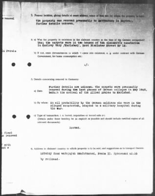 Thumbnail for Restitution Files of MFAA Section - Munich, Central Collecting Point > From: Folder 188, Claims–Czechoslovakia To: Folder 190, Claims–France