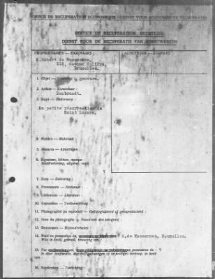 Thumbnail for Restitution Files of MFAA Section - Munich, Central Collecting Point > From: Folder 182, Claims–Belgium To: Folder 185, Claims–Belgium