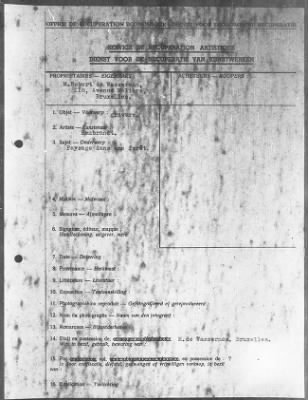 Thumbnail for Restitution Files of MFAA Section - Munich, Central Collecting Point > From: Folder 182, Claims–Belgium To: Folder 185, Claims–Belgium