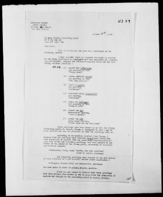 Thumbnail for Restitution Files of MFAA Section - Berlin, 1956 > Claims-Norway, Palestine, Poland, Rumania, Switzerland, USA