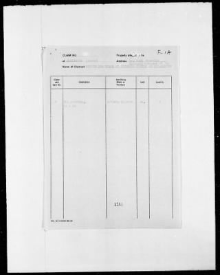 Thumbnail for Restitution Files of MFAA Section - Berlin, 1956 > Claims-France, F422-F193a