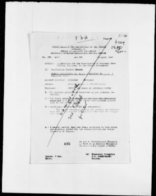 Thumbnail for Restitution Files of MFAA Section - Berlin, 1956 > Claims-France, F422-F193a