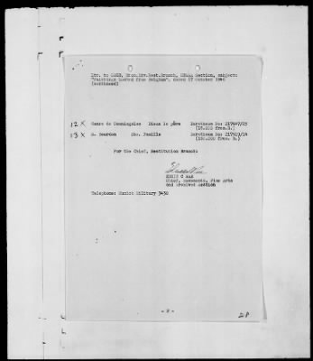 Thumbnail for Restitution Files of MFAA Section - Berlin, 1956 > Claims-Argentina, Austria, Belgium, and Czechoslovakia