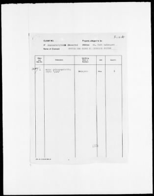 Thumbnail for Restitution Files of MFAA Section - Berlin, 1956 > Claims-France, F422-F193a