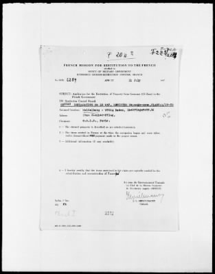 Thumbnail for Restitution Files of MFAA Section - Berlin, 1956 > Claims-France, F422-F193a