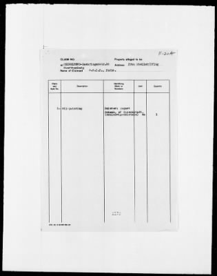 Thumbnail for Restitution Files of MFAA Section - Berlin, 1956 > Claims-France, F422-F193a