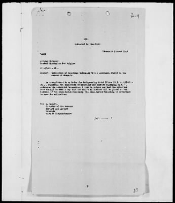 Thumbnail for Restitution Files of MFAA Section - Berlin, 1956 > Claims-Argentina, Austria, Belgium, and Czechoslovakia