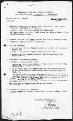 Thumbnail for Restitution Files of MFAA Section - Munich, Central Collecting Point > From: Folder 178, Claims–Austria To: Folder 180, Claims–Austria