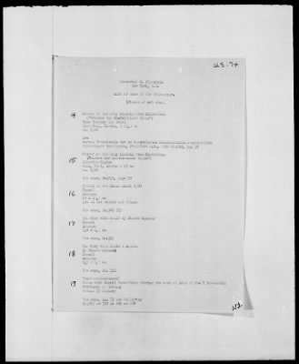 Thumbnail for Restitution Files of MFAA Section - Berlin, 1956 > Claims-Norway, Palestine, Poland, Rumania, Switzerland, USA