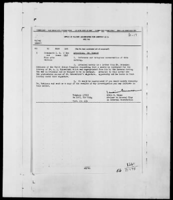 Thumbnail for Restitution Files of MFAA Section - Berlin, 1956 > Claims-Argentina, Austria, Belgium, and Czechoslovakia