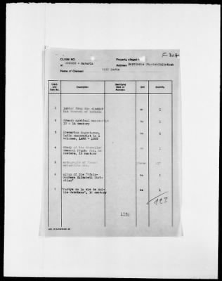 Thumbnail for Restitution Files of MFAA Section - Berlin, 1956 > Claims-France, F422-F193a