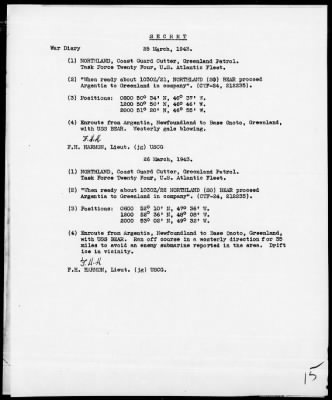 USS NORTHLAND > War Diary, 3/1/43 to 5/31/43