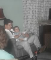 My Father Phullip Edward Walker at Daughter Baptism in Feb, 1958