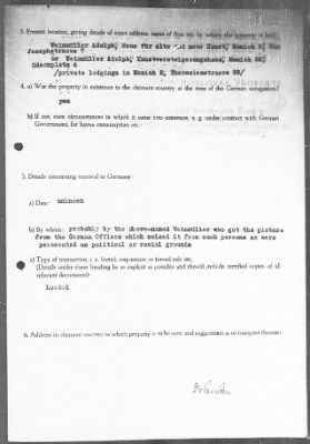 Thumbnail for Restitution Files of MFAA Section - Munich, Central Collecting Point > From: Folder 186, Claims–Czechoslovakia To: 188, Claims–Czechoslovakia